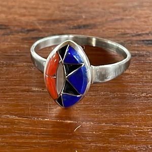 Inlaid Sterling Silver Ring